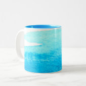 Tasse 2 Couleurs Aquarelle bleu ciel (Devant gauche)