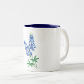 Tasse 2 Couleurs Aquarelle Bluebonnets (Devant droit)