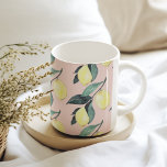 Tasse 2 Couleurs Aquarelle Citrons et Feuilles Motif jaune sans cou<br><div class="desc">Aquarelle Citrons et Feuilles Motif jaune sans couture</div>