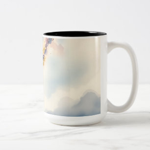 Tasse 2 Couleurs Aquarelle Comet Galaxy Scène
