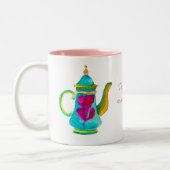 Tasse 2 Couleurs Aquarelle couleur turque teapot (Gauche)