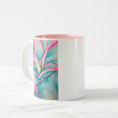 Tasse 2 Couleurs Aquarelle d'agave succulent art (Devant gauche)