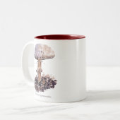Tasse 2 Couleurs Aquarelle de champignon (Devant gauche)