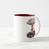 Tasse 2 Couleurs Aquarelle de champignon (Devant droit)