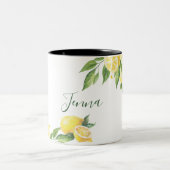 Tasse 2 Couleurs Aquarelle de citron (Centre)