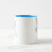 Tasse 2 Couleurs Aquarelle de fleur pastel blanc (Centre)