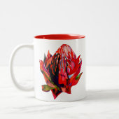 Tasse 2 Couleurs Aquarelle de fleurs indigènes de Waratah (Gauche)