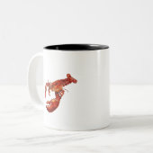 Tasse 2 Couleurs Aquarelle de homard (Devant gauche)
