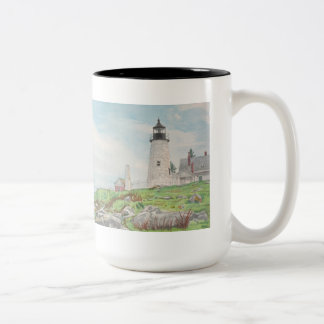 Tasse 2 Couleurs Aquarelle de Pemaquid Point