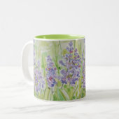 Tasse 2 Couleurs Aquarelle de pré de fleur (Devant gauche)