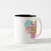 Tasse 2 Couleurs Aquarelle de prière de sérénité (Devant droit)