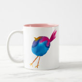Tasse 2 Couleurs Aquarelle d'oiseau bleu (Gauche)