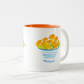 Tasse 2 Couleurs Aquarelle d'orange (Devant droit)