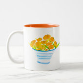 Tasse 2 Couleurs Aquarelle d'orange (Gauche)