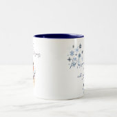 Tasse 2 Couleurs Aquarelle douce pour oiseaux d'hiver Inspirant (Centre)