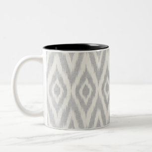 Tasse 2 Couleurs Aquarelle en pastel aztèque grise Ikat doucement