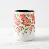 Tasse 2 Couleurs Aquarelle Florale (Centre)