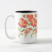 Tasse 2 Couleurs Aquarelle Florale (Gauche)