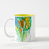 Tasse 2 Couleurs aquarelle florale Abstraite (Gauche)