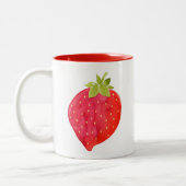 Tasse 2 Couleurs Aquarelle fraise (Gauche)