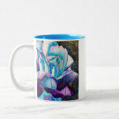 Tasse 2 Couleurs Aquarelle gothique bleu violet art rose (Gauche)