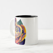 Tasse 2 Couleurs Aquarelle gothique Rose dorée (Devant gauche)