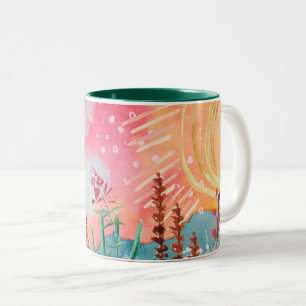 Tasse 2 Couleurs Aquarelle Musique d'été