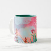 Tasse 2 Couleurs Aquarelle Musique d'été (Devant gauche)