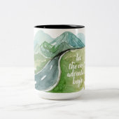 Tasse 2 Couleurs Aquarelle Nature Commençons la prochaine aventure (Centre)