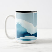 Tasse 2 Couleurs Aquarelle Ocean Waves (Gauche)