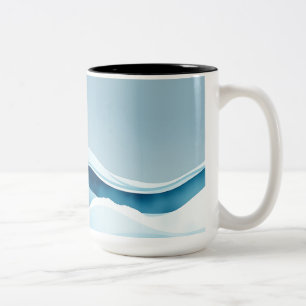 Tasse 2 Couleurs Aquarelle Ocean Waves