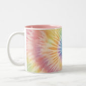 Tasse 2 Couleurs Aquarelle Pastel Rainbow Tie Dye (Gauche)