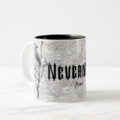 Tasse 2 Couleurs Aquarelle Raven plus jamais (Devant gauche)