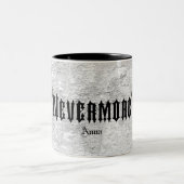 Tasse 2 Couleurs Aquarelle Raven plus jamais (Centre)