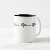 Tasse 2 Couleurs Aquarelle requin (Devant droit)