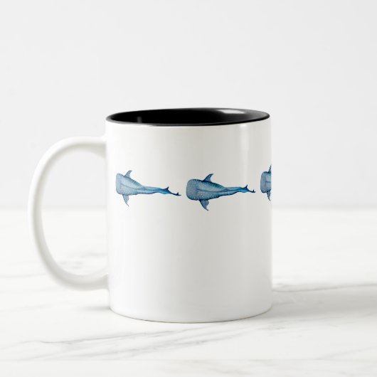 Tasse 2 Couleurs Aquarelle requin (Gauche)