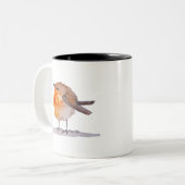 Tasse 2 Couleurs Aquarelle Robin Anglais (Devant gauche)