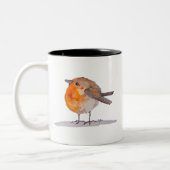 Tasse 2 Couleurs Aquarelle Robin Anglais (Gauche)