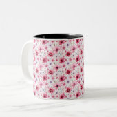 Tasse 2 Couleurs Aquarelle rose (Devant gauche)