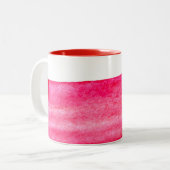 Tasse 2 Couleurs Aquarelle rouge rubis (Devant gauche)