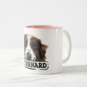 Tasse 2 Couleurs Aquarelle St. Bernard (Devant droit)