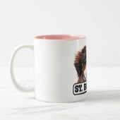 Tasse 2 Couleurs Aquarelle St. Bernard (Gauche)