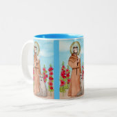 Tasse 2 Couleurs Aquarelle St. Francis (Devant gauche)