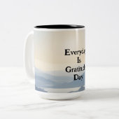 Tasse 2 Couleurs Aquarelle Style Mountain River Scène Tous Les Jour (Devant gauche)