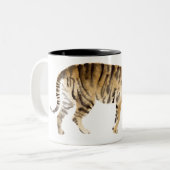 Tasse 2 Couleurs Aquarelle Tigre Marcher (Devant gauche)