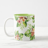 Tasse 2 Couleurs Aquarelle tropicale Florale (Gauche)