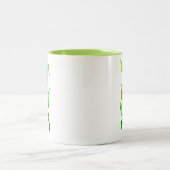 Tasse 2 Couleurs Aquarelle verte Feuille de l'environnement (Centre)