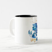 Tasse 2 Couleurs Aquarelle Virgo Zodiac Signal/Astrologie (Devant gauche)