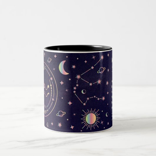 Tasse 2 Couleurs Aquarius Zodiac Astrologique (Centre)