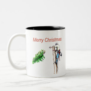 Tasse 2 Couleurs Arborist chainsaw tree surgeon Gift Christmas